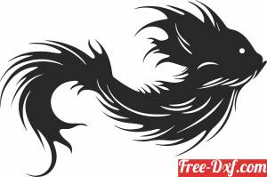 download Fish Cat Animal Silhouette free ready for cut