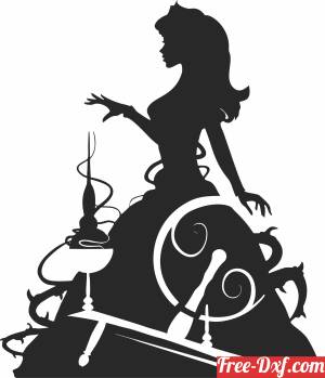 download princess aurora silhouette cliparts free ready for cut