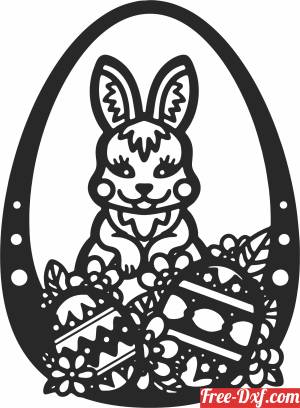 download Easter Bunny art free ready for cut
