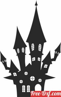 download Haunted House halloween free ready for cut