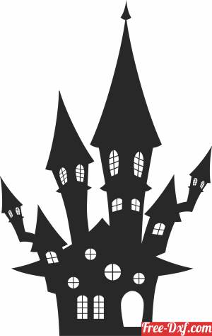 download Haunted House halloween free ready for cut