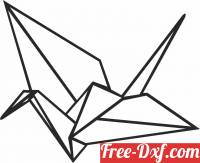 download Geometric Polygon paper bird free ready for cut