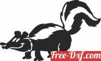download skunk animal clipart free ready for cut