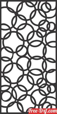 download Circles decorative panel wall separator door pattern free ready for cut