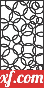 Circles decorative panel wall separator door pattern