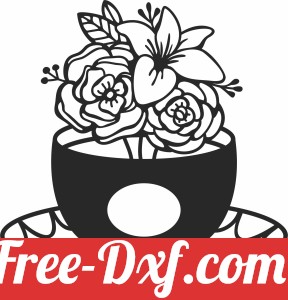 flowers Tea cup wall decor