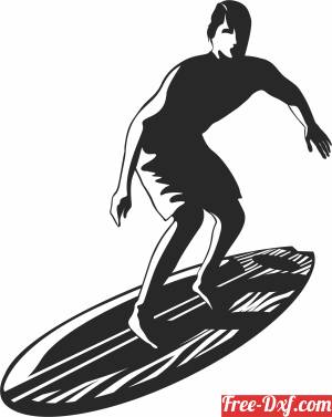 download Surfboard Surfer clipart free ready for cut