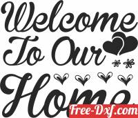 download welcome home typography vector free ready for cut
