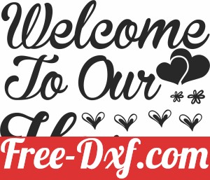welcome home typography vector