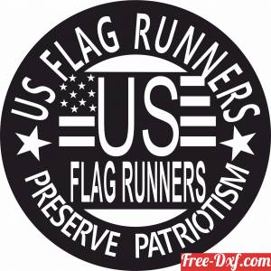 download US Flag Runners logo free ready for cut