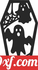 Halloween ghost Coffin clipart