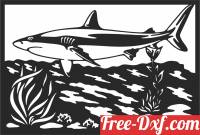 download Shark wildlife scene cliparts free ready for cut