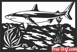 download Shark wildlife scene cliparts free ready for cut
