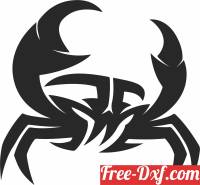 download crab tribal clipart free ready for cut