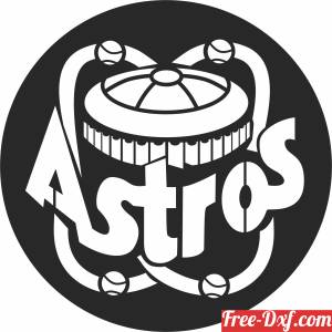 Download houston astros MLB logo omD1k High quality free Dxf file