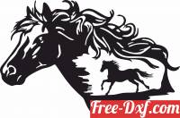 download Horse scene clipart free ready for cut