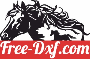 Horse scene clipart
