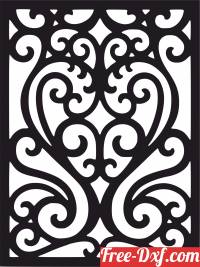 download decorative door wall panel screen pattern free ready for cut