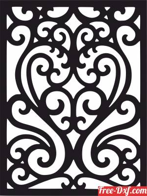 download decorative door wall panel screen pattern free ready for cut
