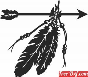 download Feather arrow decor sign free ready for cut