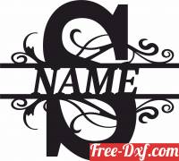 download S letter name monogram free ready for cut