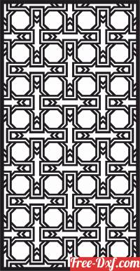 download decorative wall hanging screen door geometric panel pattern free ready for cut