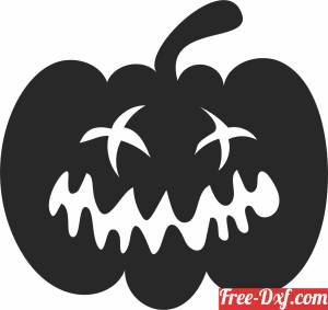 download pumpkin horror halloween art free ready for cut