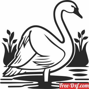 download swan silhoutte clipart free ready for cut