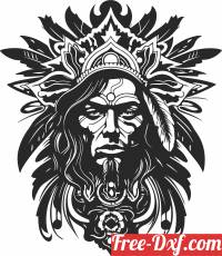 download Indian Chief clipart free ready for cut