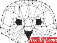 download Geometric Polygon sea dog Head free ready for cut