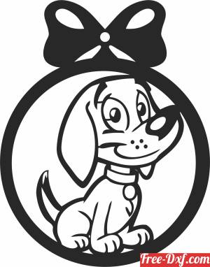 download christmas ornament dog cliparts free ready for cut
