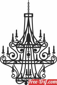 download classic Chandelier clipart free ready for cut