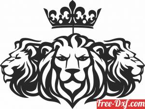 download lion faces wall decor free ready for cut