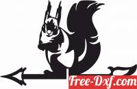 download squirrel in arrow free ready for cut
