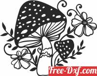download Mushroom wall design free ready for cut