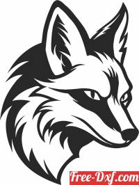 download Fox face art free ready for cut