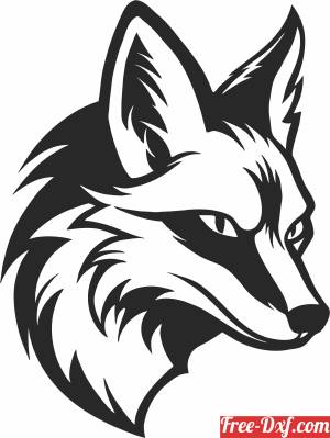 download Fox face art free ready for cut