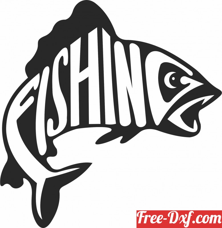 Download fish fishing wall sign pqrjv High quality free Dxf files