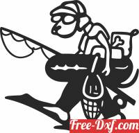 download fishing man clipart free ready for cut