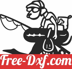 fishing man clipart