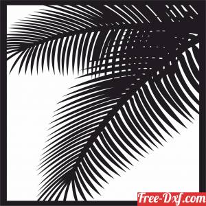 download palm leaves wall art decor free ready for cut
