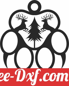 merry christmas dog paw trees