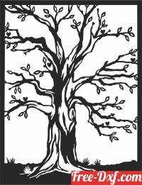 download Tree wall art decor free ready for cut