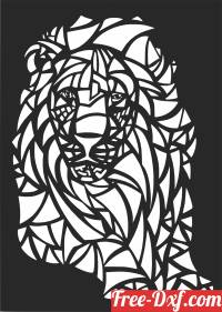 download lion wall arts free ready for cut