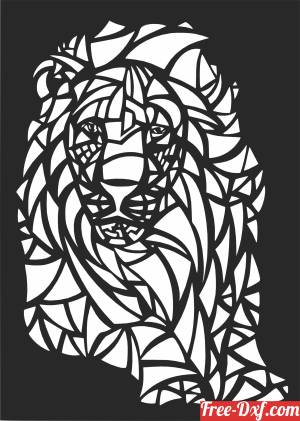 download lion wall arts free ready for cut