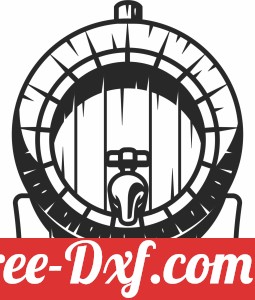 wooden beer barrel clipart