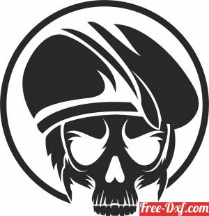 download Skull soldier art free ready for cut