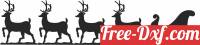 download Christmas  santa deers decor tree free ready for cut