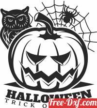 download Halloween owl pumpkin clipart free ready for cut