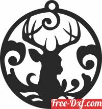 download deer ornaments christmas wall decor free ready for cut